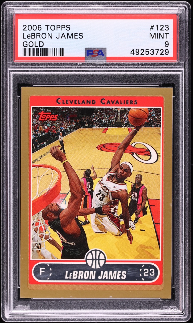 2006 Topps Gold LeBron James /500 #123 PSA 9 MINT