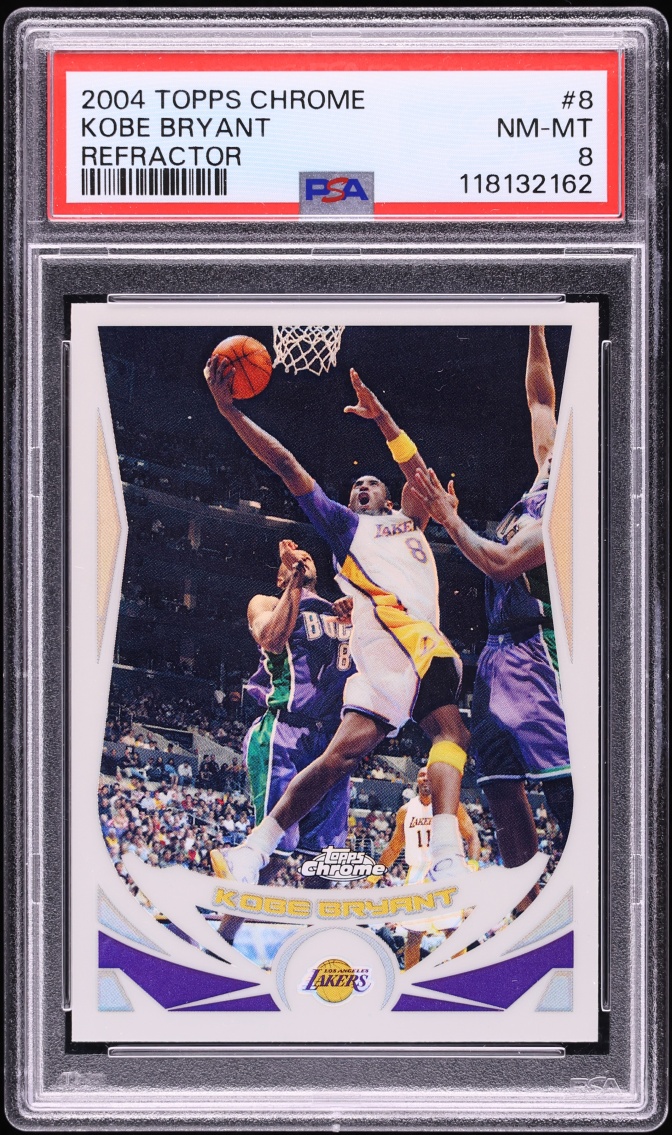 2004 Topps Chrome Refractor Kobe Bryant #8 PSA 8 NM-MT
