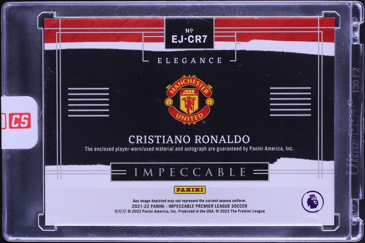 2021 Panini Impeccable Premier League Elegance Cristiano Ronaldo PATCH AUTO 1/10