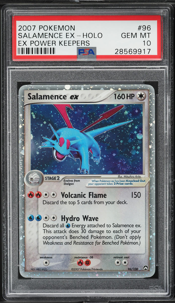 2007 Pokemon EX Power Keepers Holo Salamence ex #96 PSA 10 GEM MINT