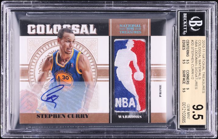 2009 National Treasures Gold Stephen Curry ROOKIE PATCH AUTO