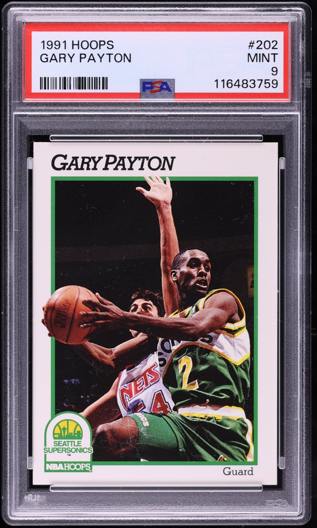 1991 Hoops Gary Payton #202 PSA 9 MINT