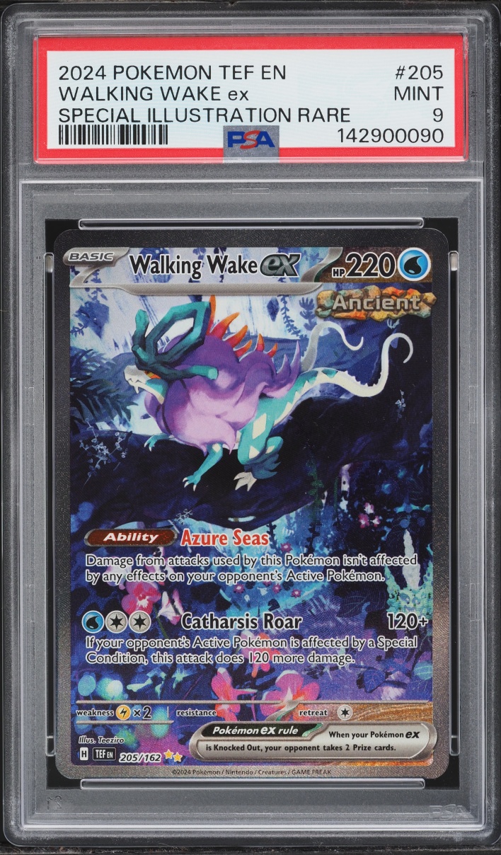 2024 Pokemon Scarlet & Violet Temporal Forces SIR Walking Wake EX #205 PSA 9 MINT