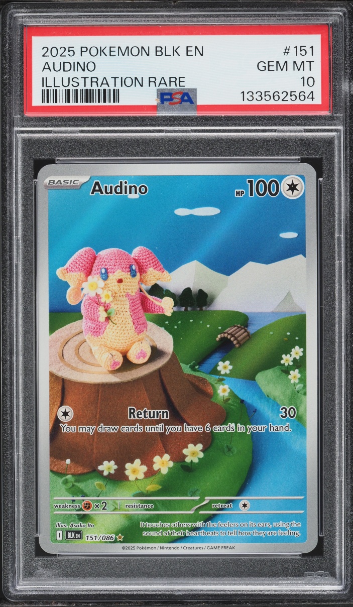 2025 Pokemon Scarlet & Violet Black Bolt IR Audino #151 PSA 10 GEM MINT