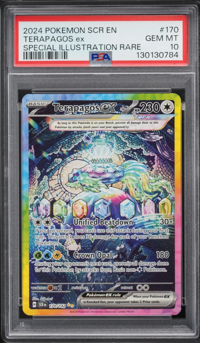 2024 Pokemon Scarlet & Violet Stellar Crown SIR Terapagos EX #170 PSA 10 GEM MINT