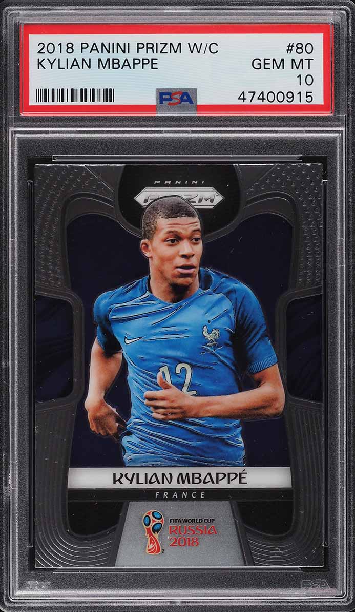 2018 Panini Prizm World Cup Cyrillic Text Kylian Mbappe
