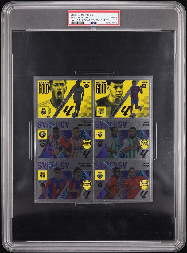 2023 Panini Este La Liga Jugon! Extra Gold 201 Sheet Multiplayer PSA 9 MINT