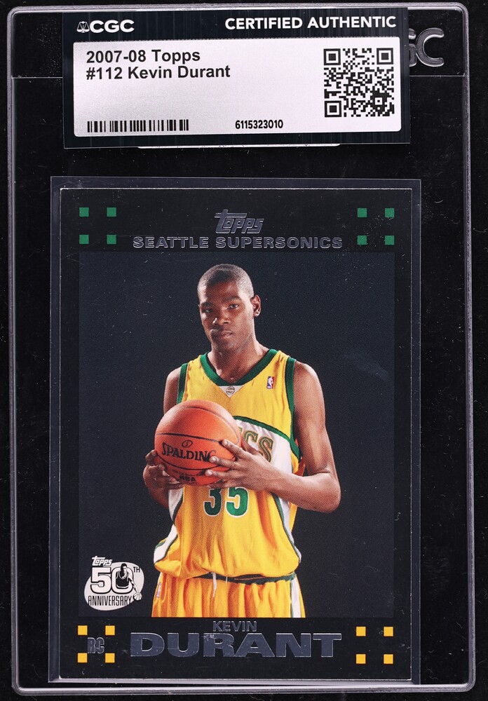 2007 Topps 50th Anniversary Kevin Durant ROOKIE #112 CGC AUTH