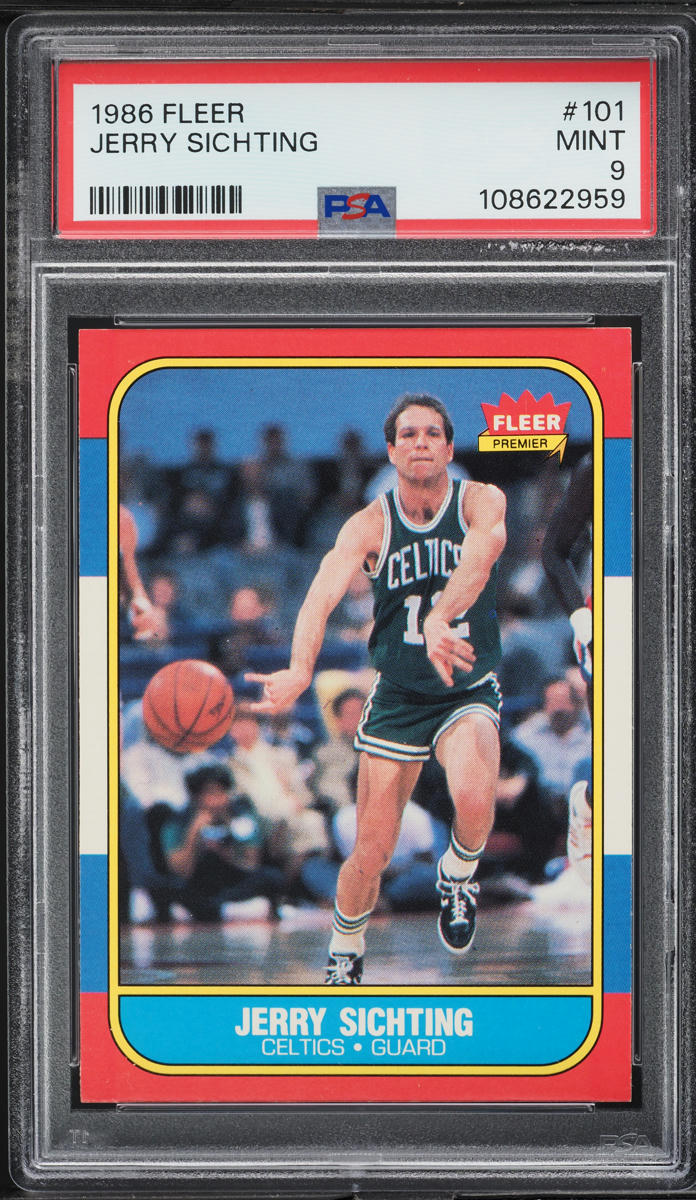 1986 Fleer Basketball Jerry Sichting #101 PSA 9 MINT