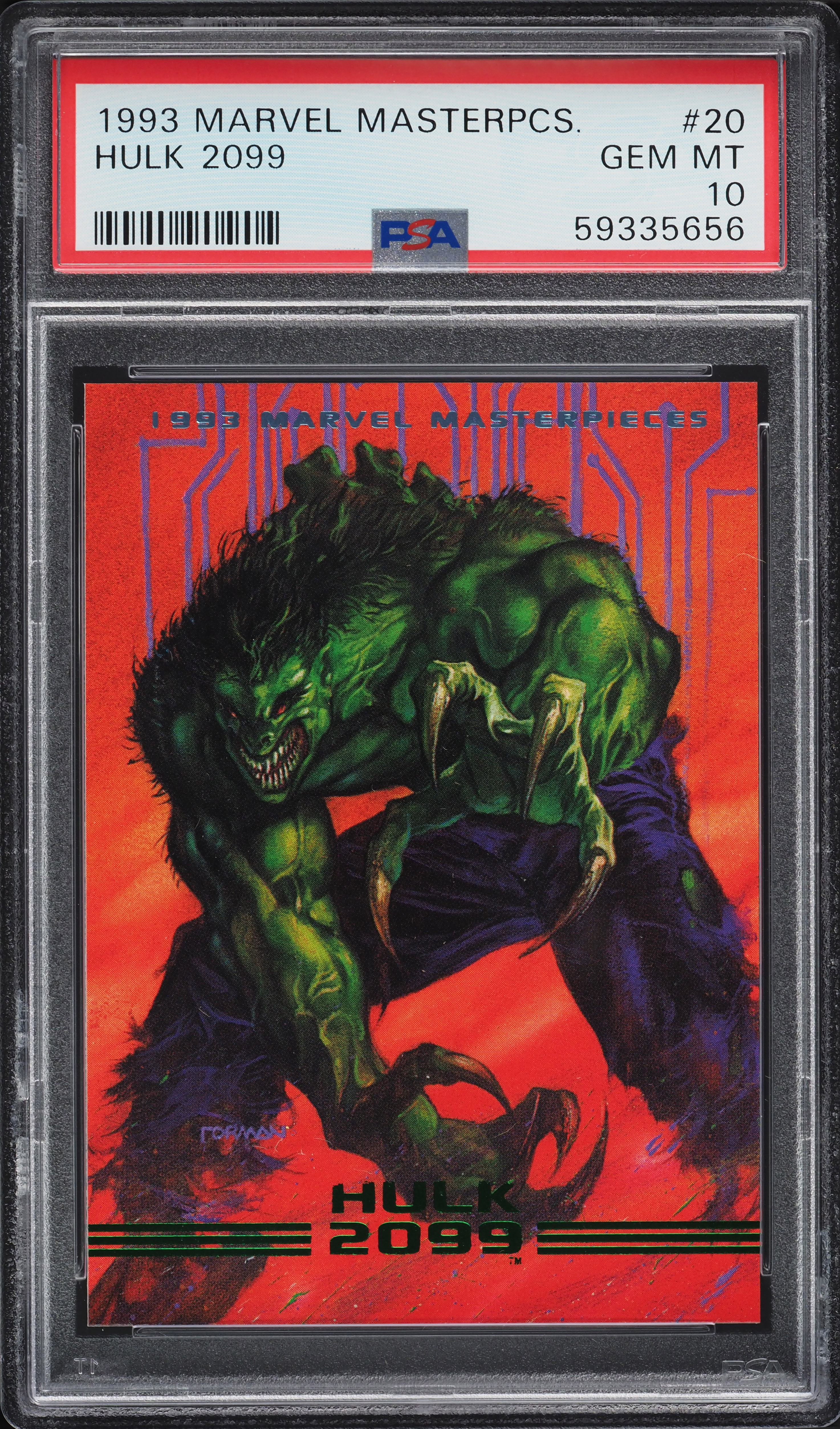 1993 Skybox Marvel Masterpieces Hulk 2099 #20 PSA 10 GEM MINT