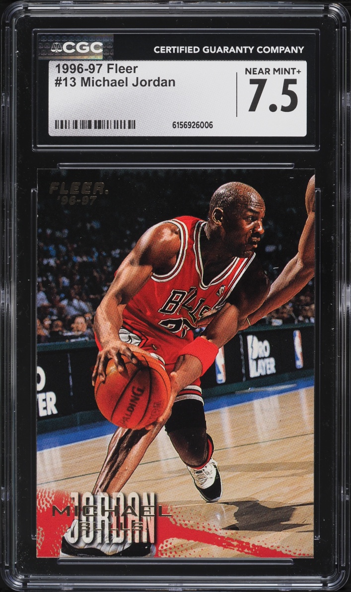 1996 Fleer Basketball Michael Jordan #13 CGC 7.5 NRMT+
