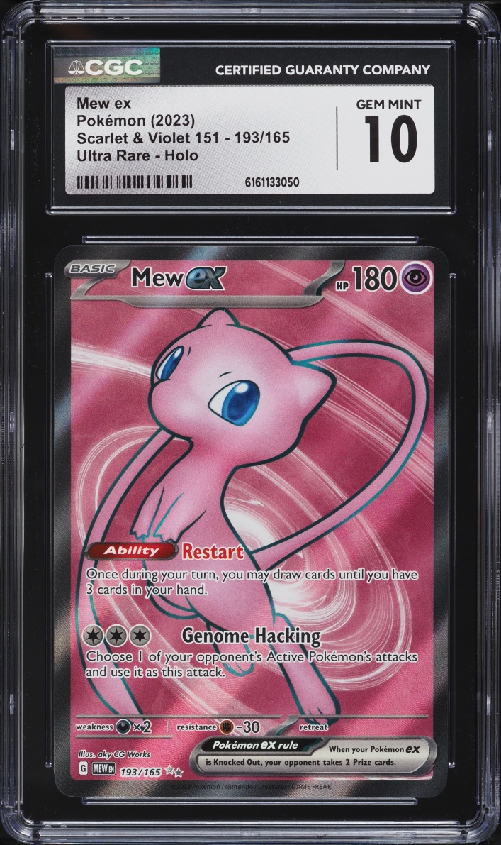 2023 Pokemon Scarlet & Violet 151 Full Art Mew ex #193 CGC 10 GEM MINT