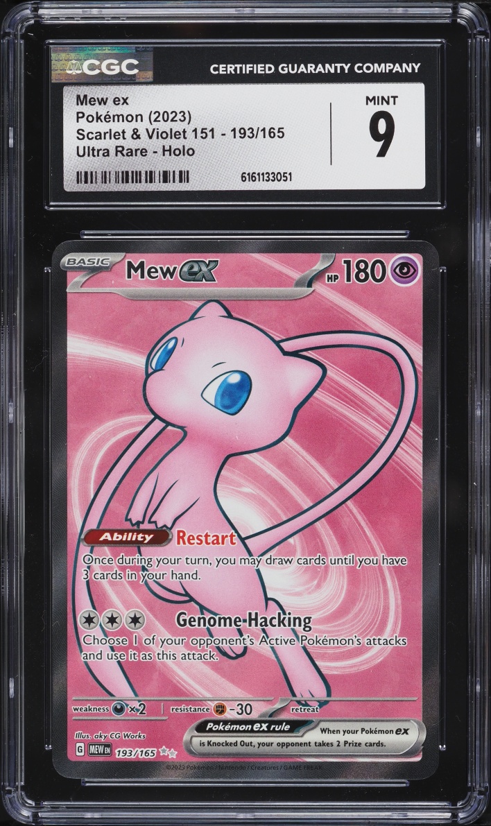2023 Pokemon Scarlet & Violet 151 Full Art Mew ex #193 CGC 9 MINT