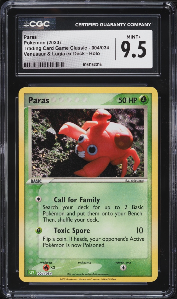 2023 Pokemon SV TCG Classic Venusaur & Lugia Ex Holo Paras #4 CGC 9.5 MINT+