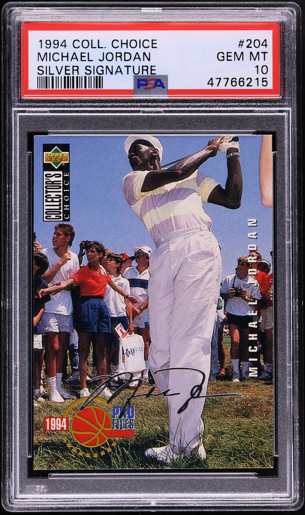 1994 Collector's Choice Silver Signature Michael Jordan #204 PSA 10 GEM MINT