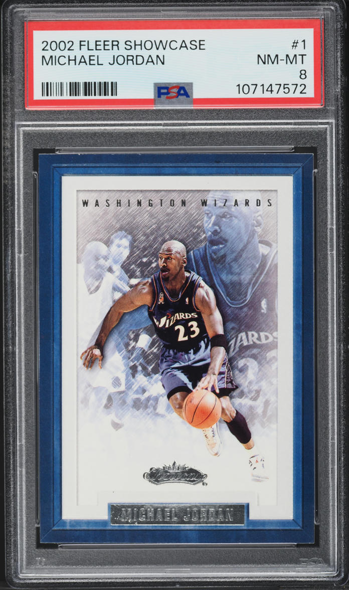 2002 Fleer Showcase Michael Jordan #1 PSA 8 NM-MT