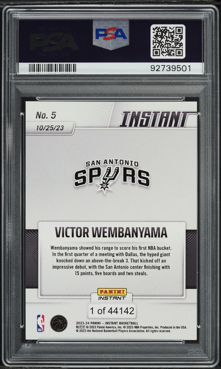 2023 Panini Instant Victor Wembanyama ROOKIE #5 PSA 9 MINT