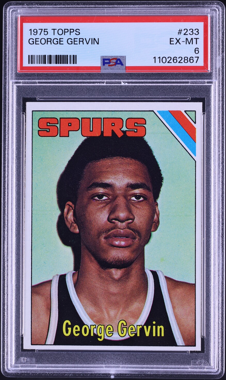 1975 Topps Basketball George Gervin #233 PSA 6 EXMT