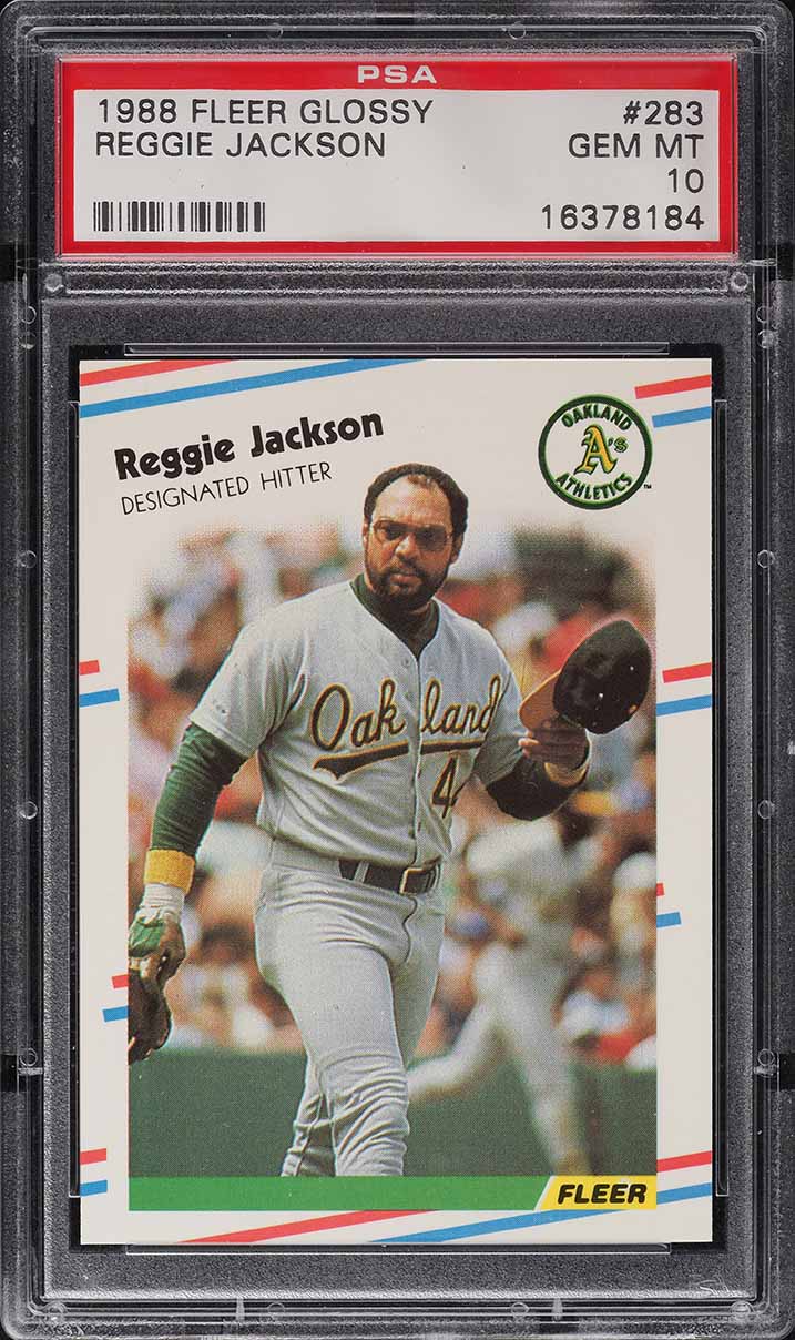 1988 Fleer Glossy Reggie Jackson #283 PSA 10 GEM MINT