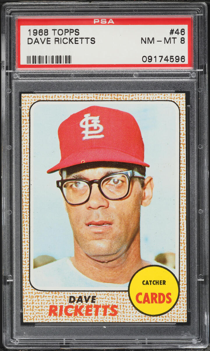 1968 Topps Dave Ricketts #46 PSA 8 NM-MT