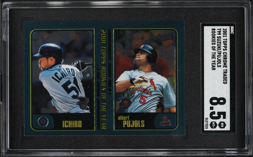 2001 Topps Chrome Traded ROY Ichiro Suzuki & Albert Pujols