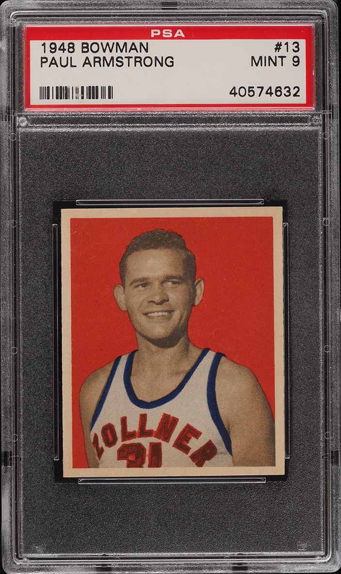 1948 Bowman Basketball Paul Armstrong #13 PSA 9 MINT