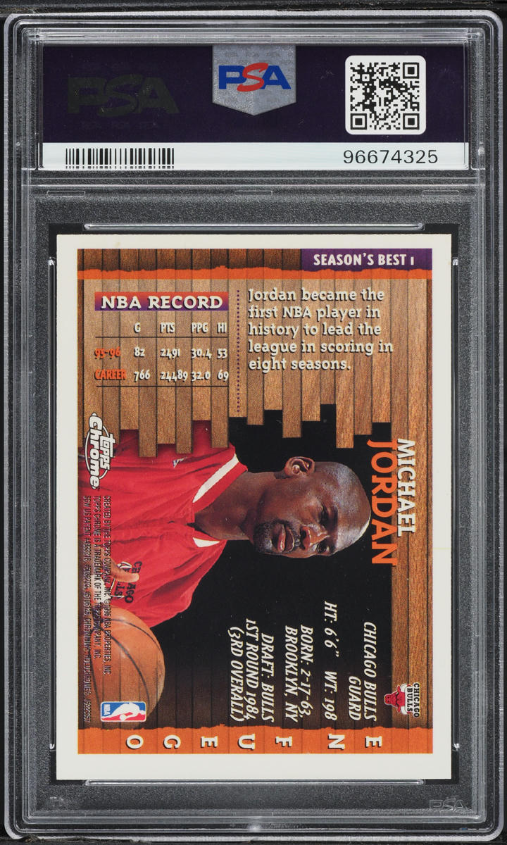 1996 Topps Chrome Season's Best Michael Jordan #1 PSA 9 MINT