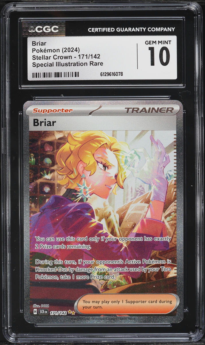 2024 Pokemon Scarlet & Violet Stellar Crown SIR Briar #171 CGC 10 GEM MINT