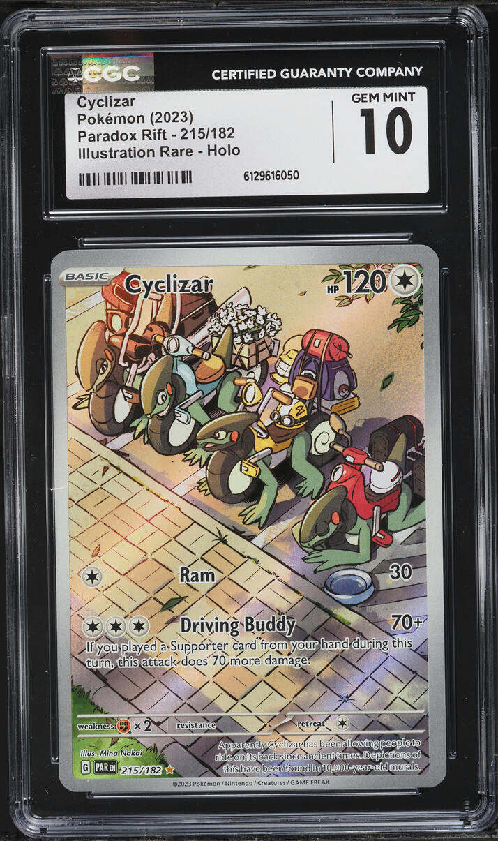 2023 Pokemon Scarlet & Violet Paradox Rift IR Cyclizar #215 CGC 10 GEM MINT