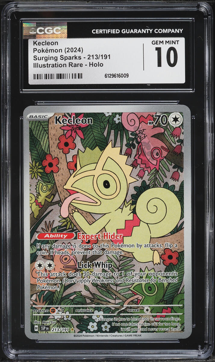 2024 Pokemon Scarlet & Violet Surging Sparks IR Kecleon #213 CGC 10 GEM MINT