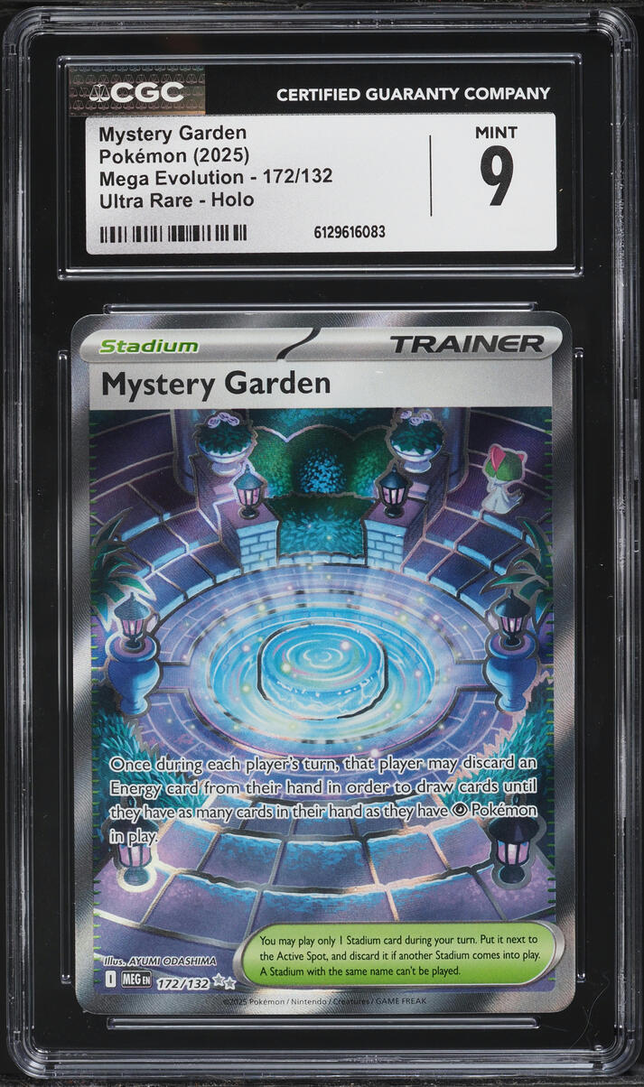 2025 Pokemon Mega Evolution Full Art Mystery Garden #172 CGC 9 MINT