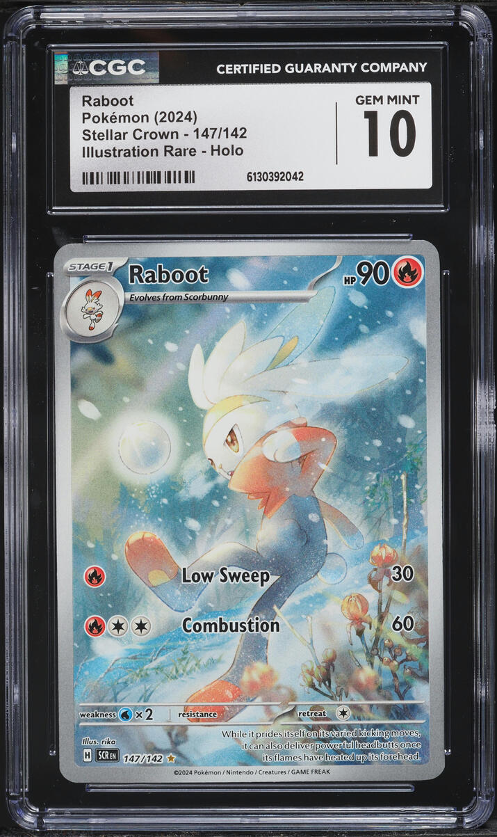 2024 Pokemon Scarlet & Violet Stellar Crown IR Raboot #147 CGC 10 GEM MINT