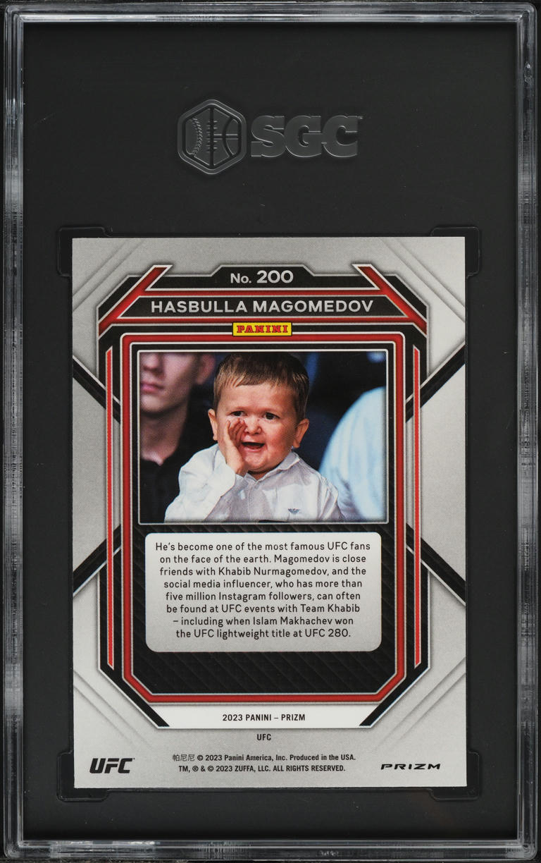 2023 Panini Prizm UFC Silver Hasbulla Magomedov ROOKIE #200 SGC 9 MINT