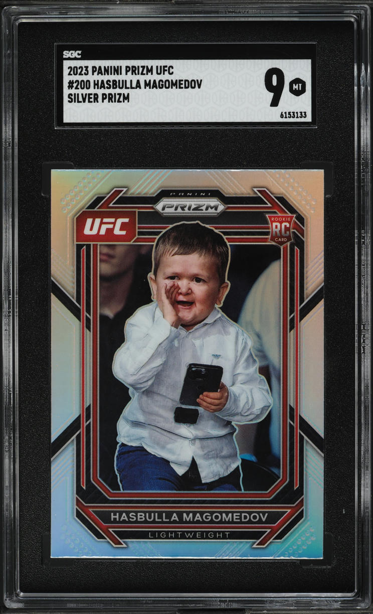 2023 Panini Prizm UFC Silver Hasbulla Magomedov ROOKIE #200 SGC 9 MINT