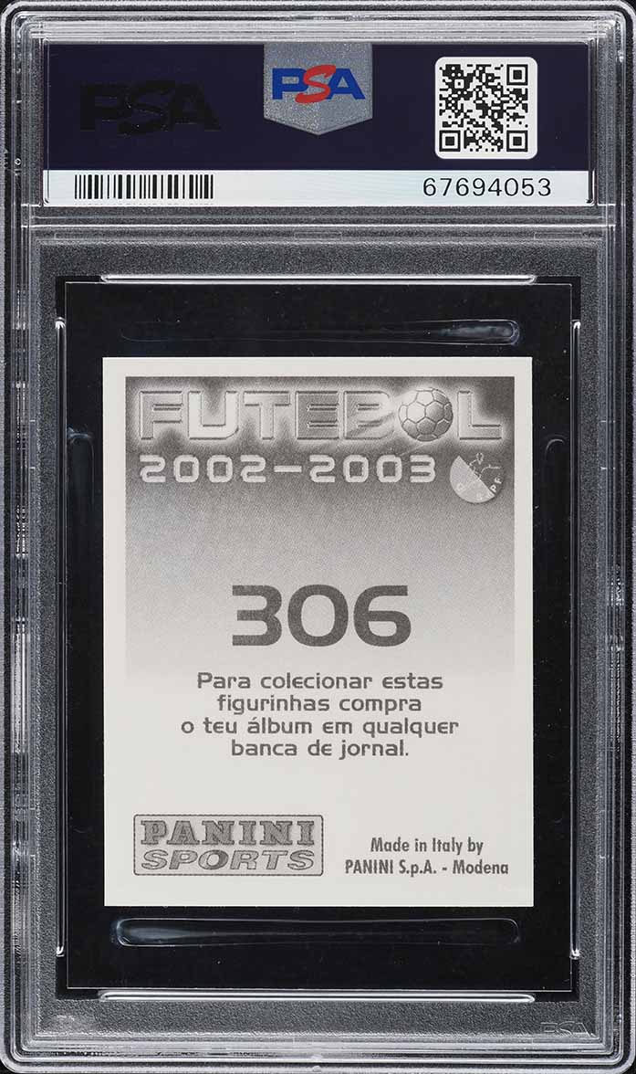 2002 Panini Futebol Portugal Stickers Cristiano Ronaldo ROOKIE #306 PSA 3 VG