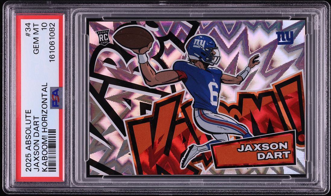 2025 Absolute Kaboom! Horizontal Jaxson Dart ROOKIE #34 PSA 10 GEM MINT