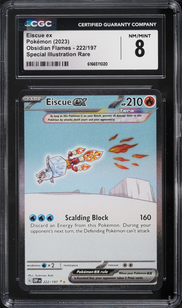 2023 Pokemon Scarlet & Violet Obsidian Flames SIR Eiscue Ex #222 CGC 8 NM-MT