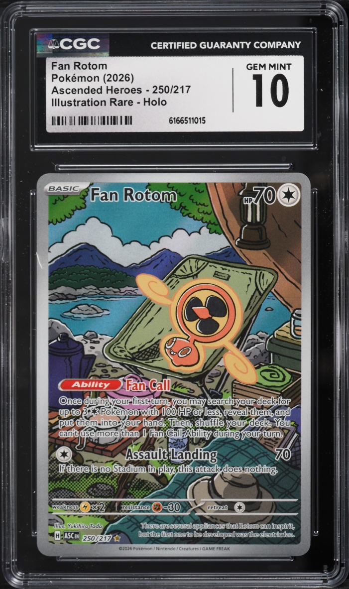 2026 Pokemon Mega Evolution Ascended Heroes IR Fan Rotom #250 CGC 10 GEM MINT