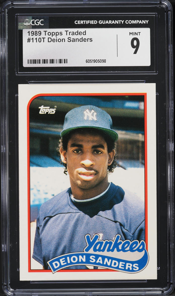 1989 Topps Traded Deion Sanders ROOKIE #110T CGC 9 MINT