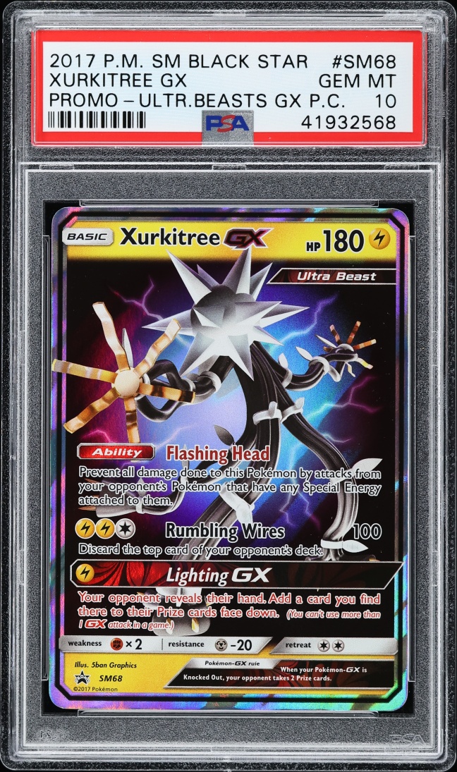2017 Pokemon Sun & Moon Promo Xurkitree GX #SM68 PSA 10 GEM MINT
