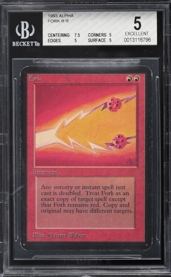 1993 Magic The Gathering MTG Alpha Fork BGS 5 EX