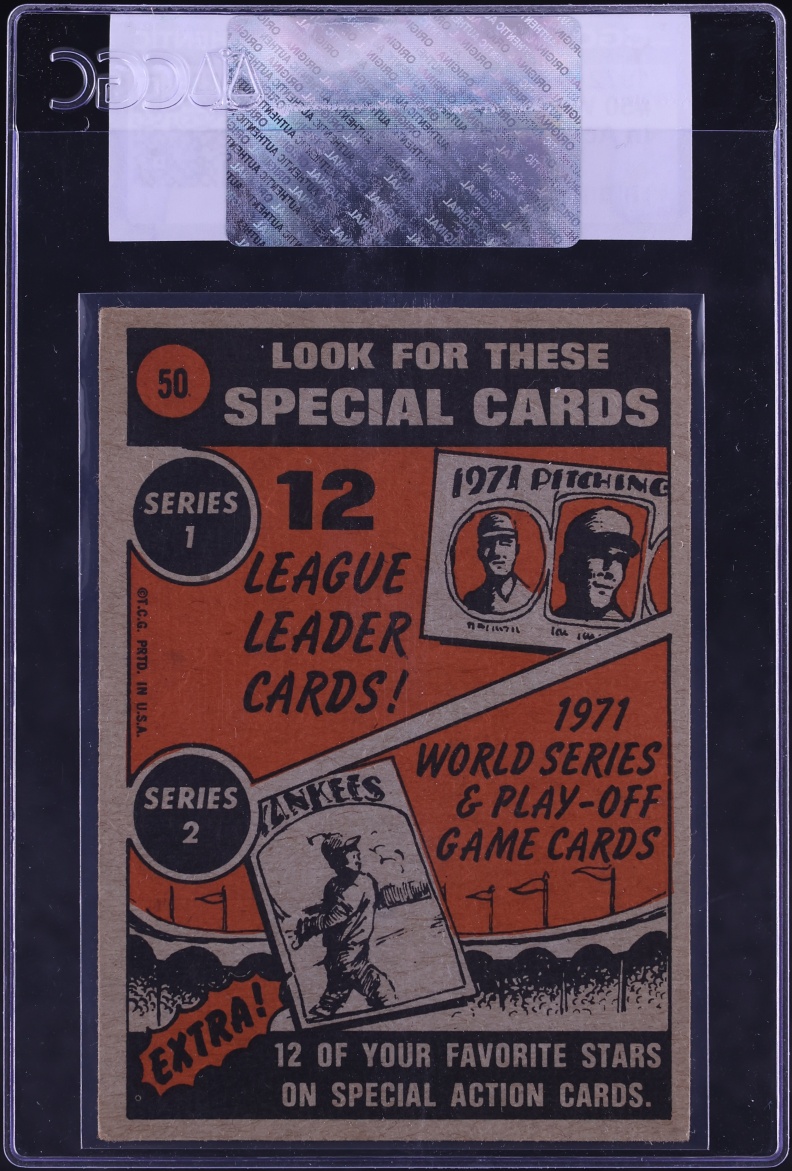 1972 Topps Willie Mays IN ACTION #50 CGC AUTH