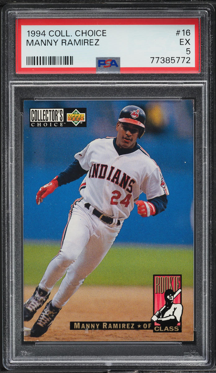 1994 Collector's Choice Manny Ramirez ROOKIE #16 PSA 5 EX
