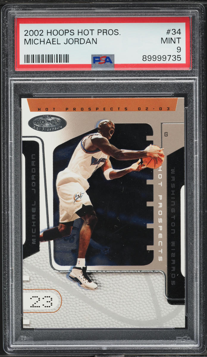 2002 Hoops Hot Prospects Michael Jordan #34 PSA 9 MINT