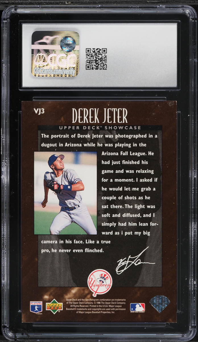 1996 Upper Deck V.J. Lovero Showcase Derek Jeter ROOKIE #VJ3 CGC 7 NRMT