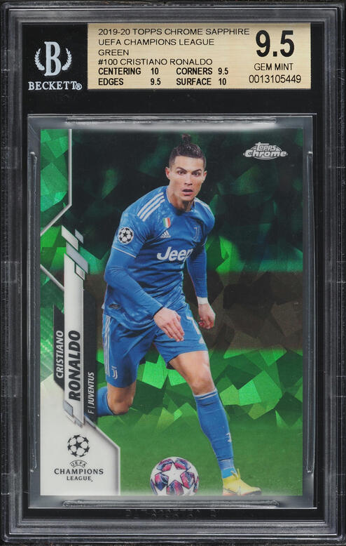 2017 Topps Chrome UEFA Champions League Cristiano Ronaldo #93 PSA