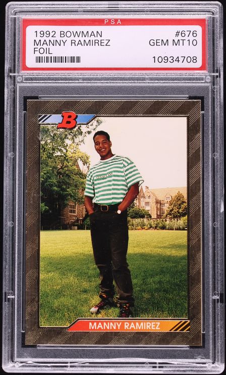 1992 Bowman Foil Manny Ramirez ROOKIE #676 PSA 10 GEM MINT