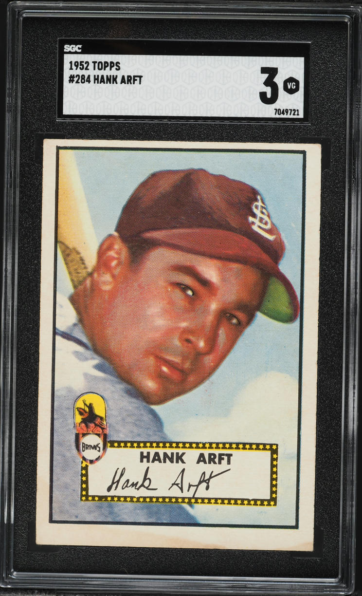 1952 Topps Hank Arft #284 SGC 3 VG