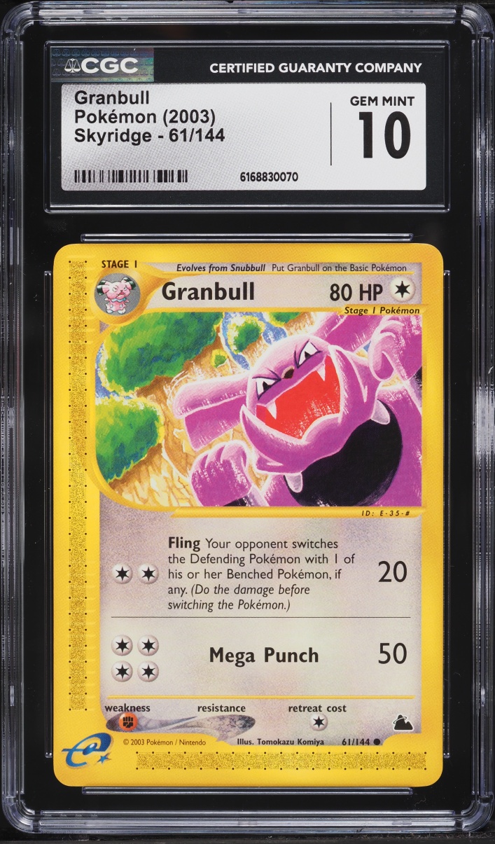 2003 Pokemon Skyridge Granbull #61 CGC 10 GEM MINT