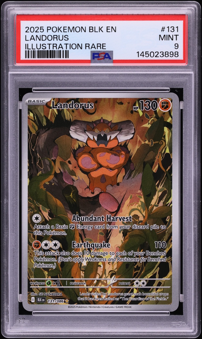 2025 Pokemon Scarlet & Violet Black Bolt IR Landorus #131 PSA 9 MINT